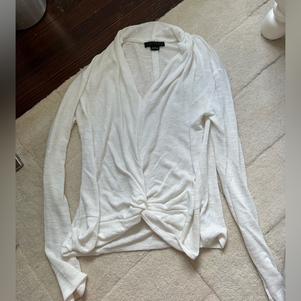 Sanctuary light weight white sweater